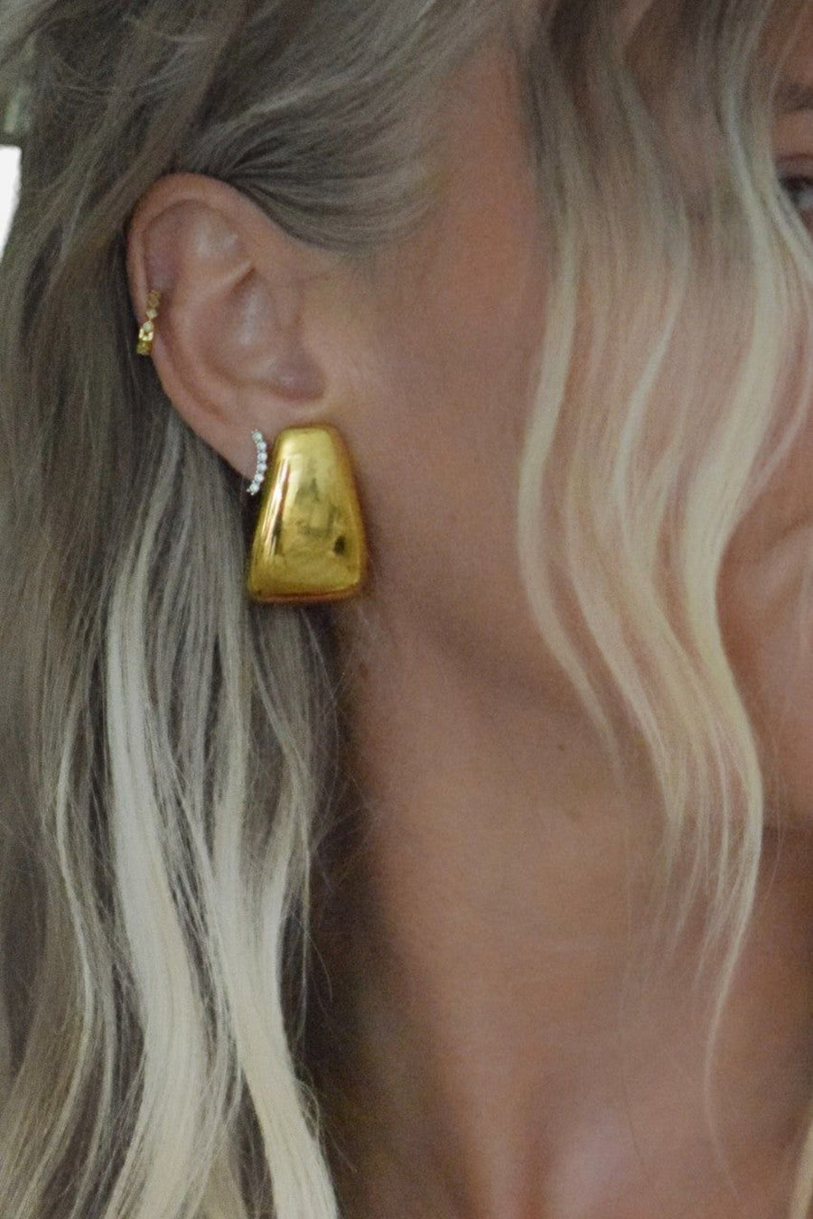 Farrah B A List Earrings Sterling Silver – back view