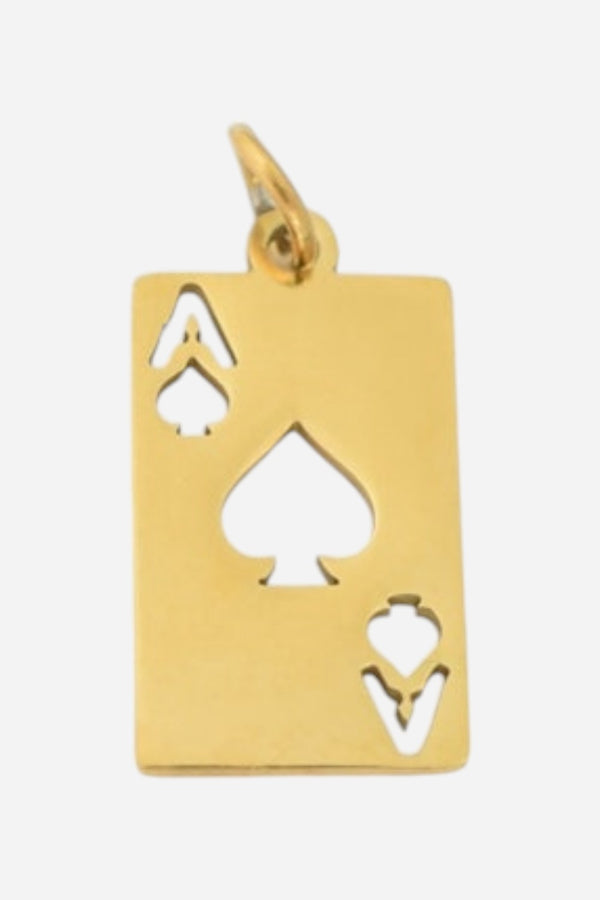 Farrah B Ace Of Spades Charm - Gold