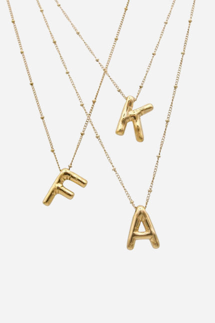 Farrah B Airhead Bubble Initial Necklace - Letter G