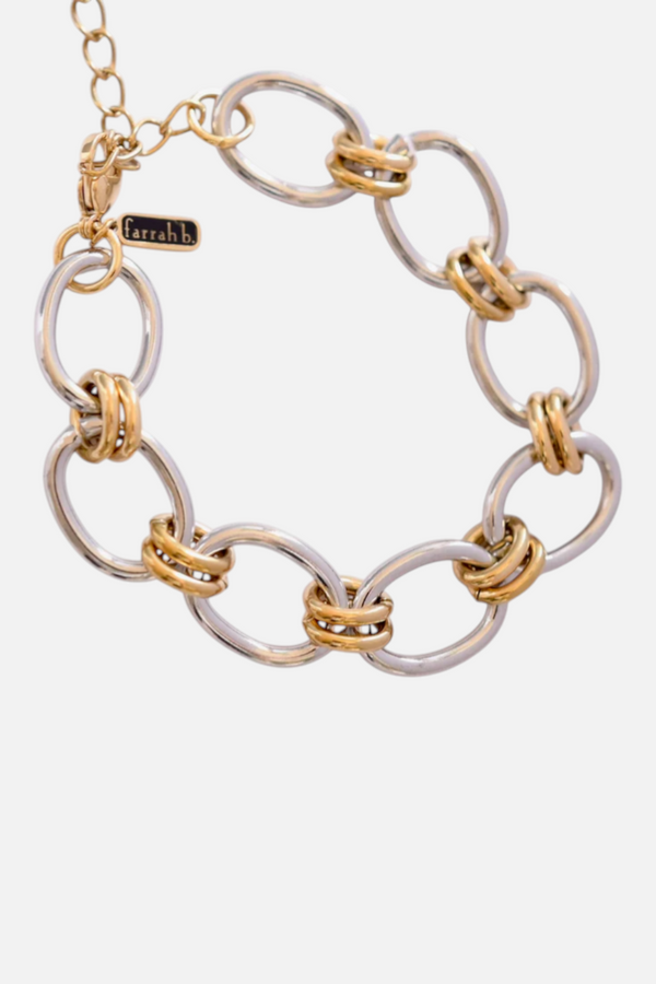 Farrah B Alibi Bracelet in Mixed Metals