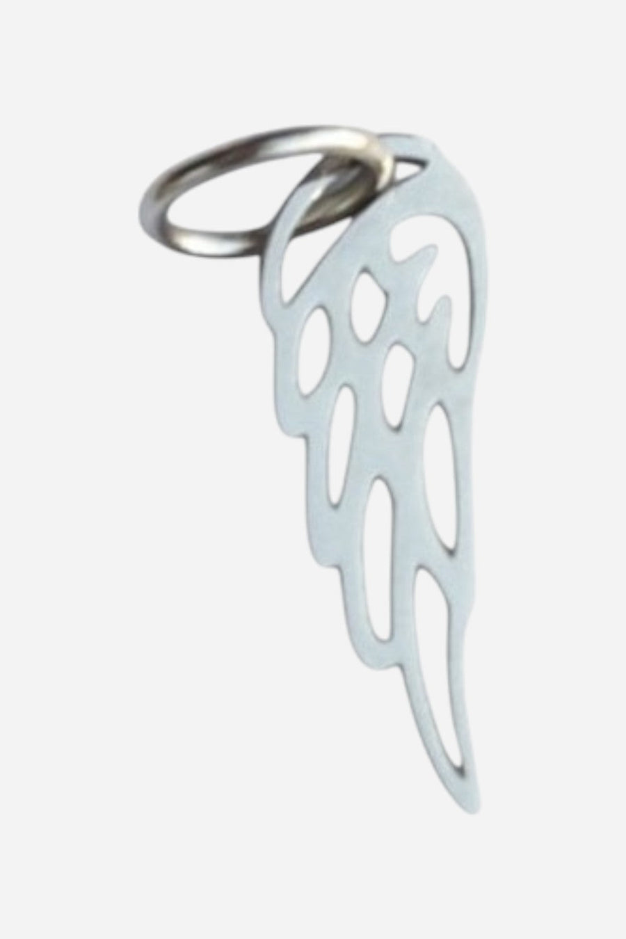 Farrah B Angel Wing Charm - Silver – front view