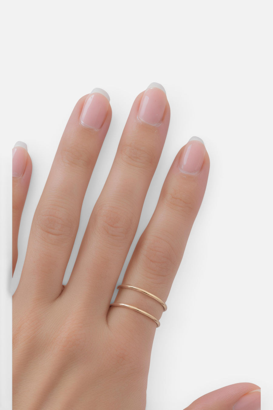 Farrah B Band Mates Double Band Ring in Gold – front view