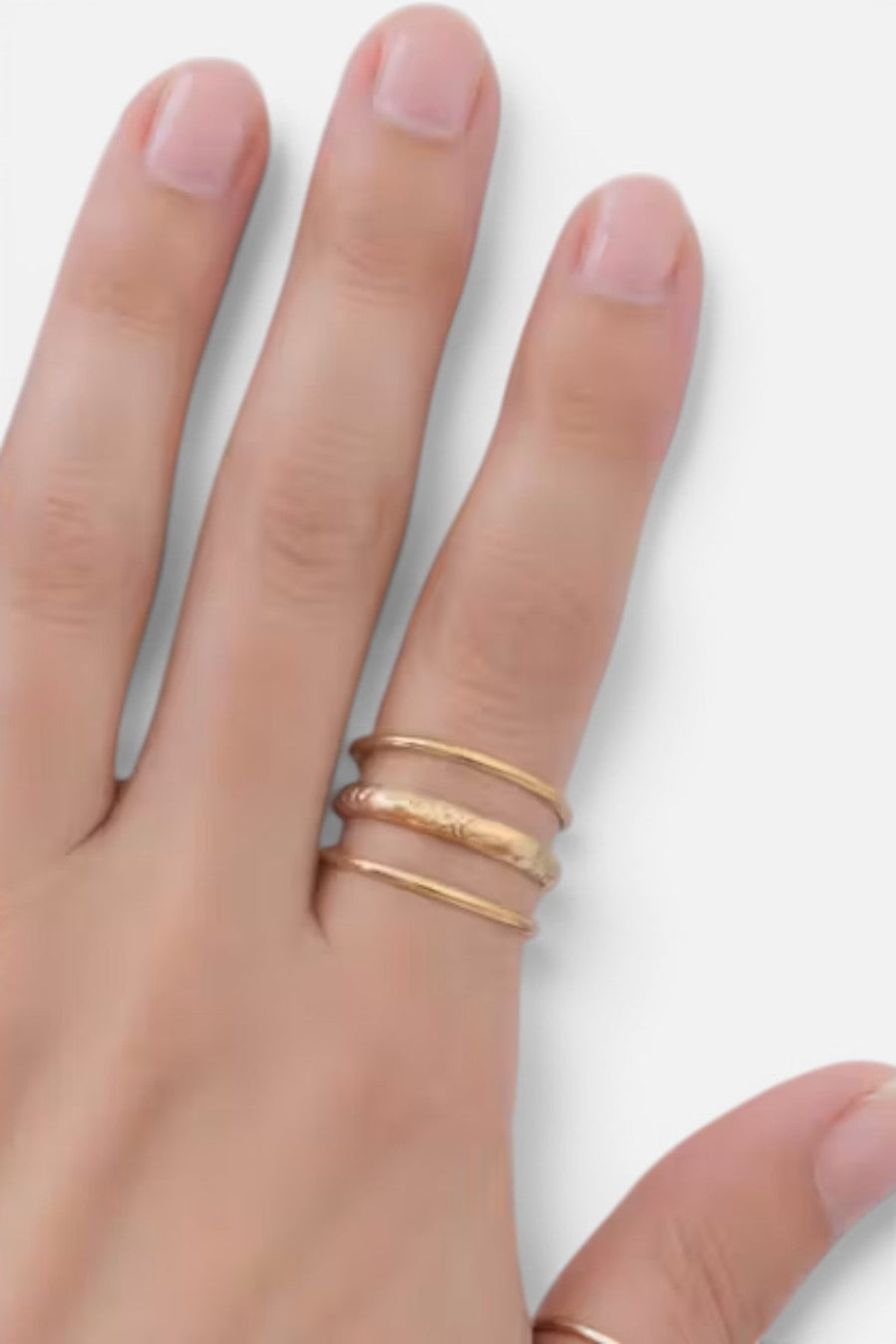Farrah B Band Mates Ring in Gold – back view