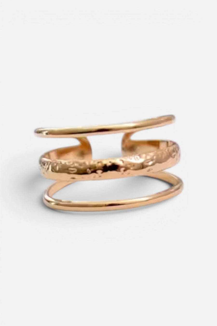 Farrah B Band Mates Ring in Gold – front view