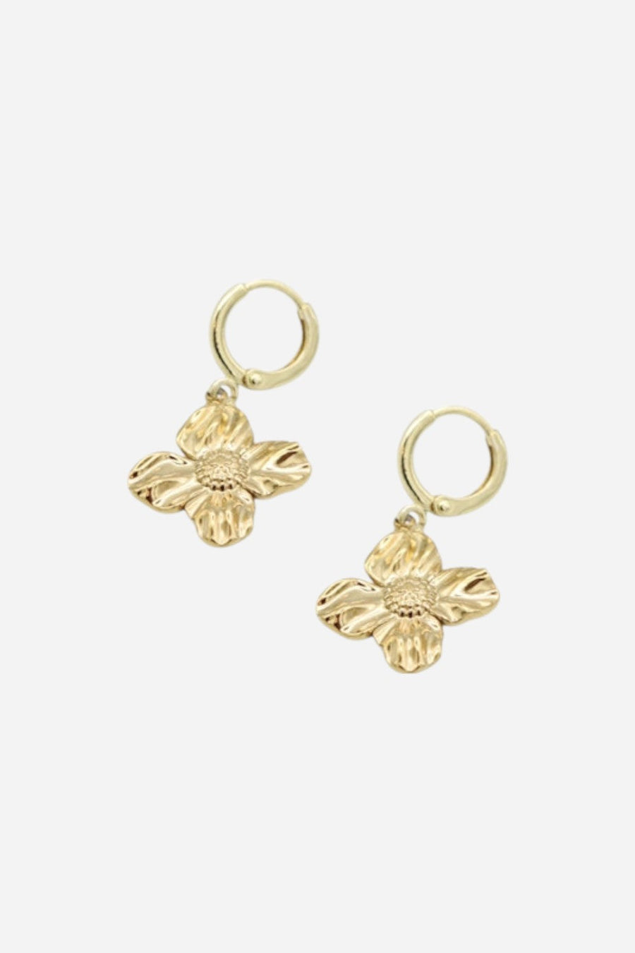 Farrah B Best Bud Huggie Hoop Earrings – back view