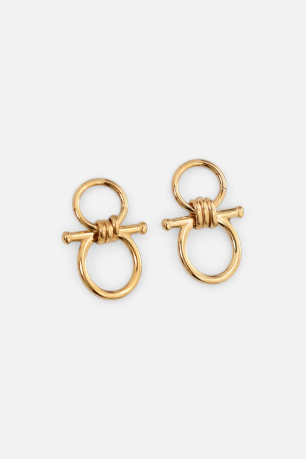 Farrah B Bit Obsessed Earrings in Gold
