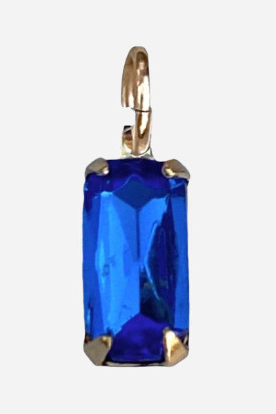 Farrah B Blue Gem Charm – front view