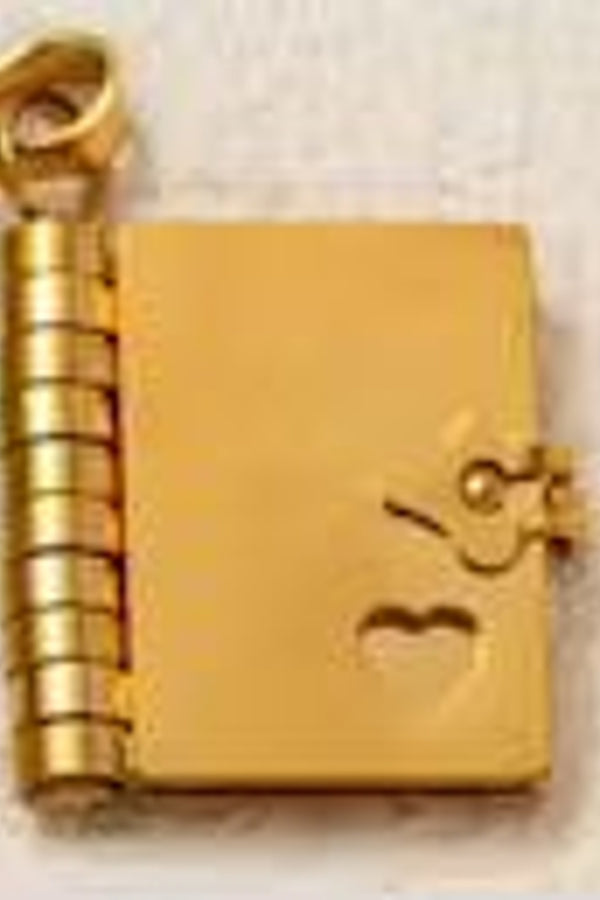 Farrah B Book Charm in Gold