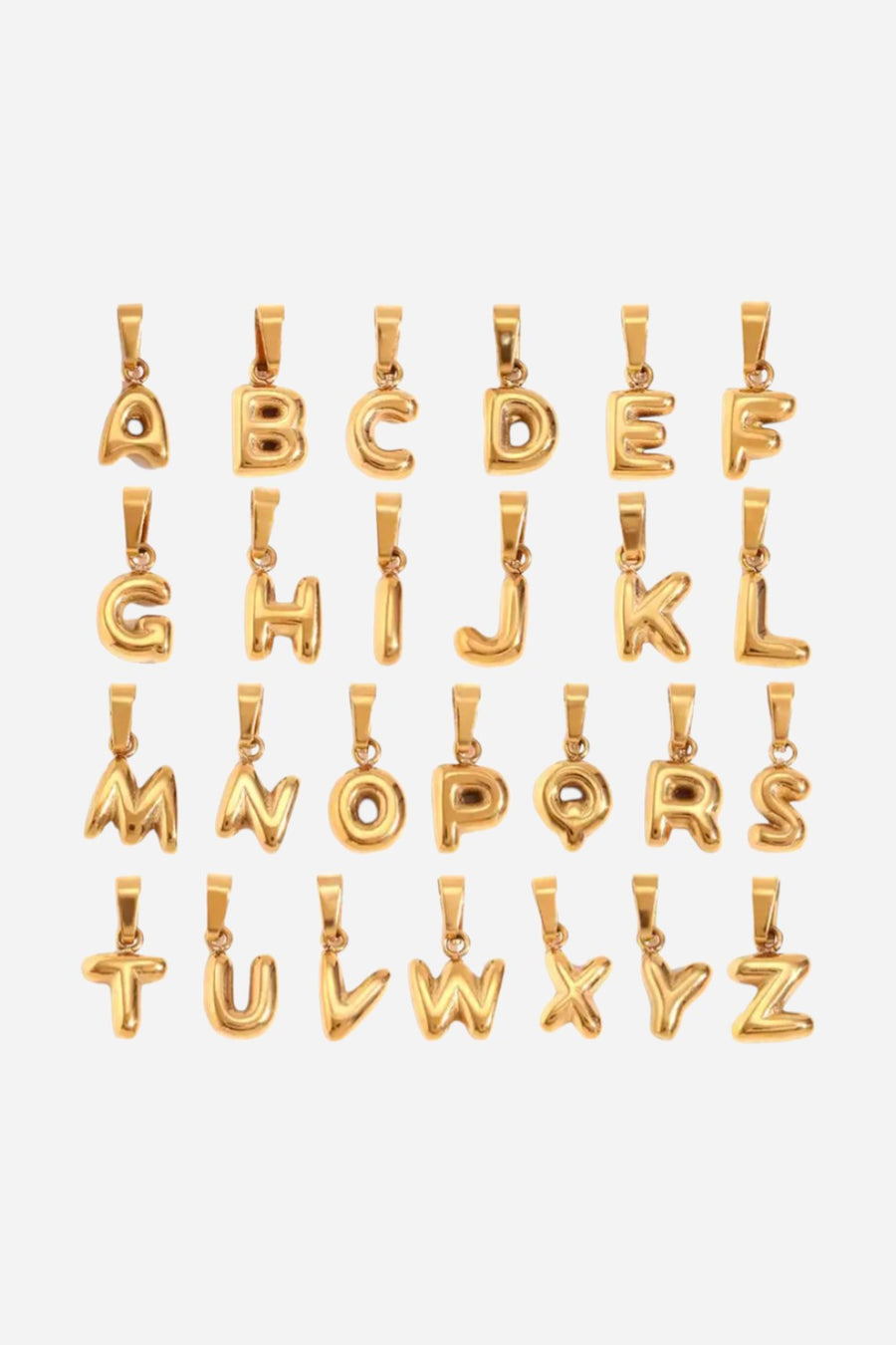 Farrah B Bubble Letter Charm A – back view