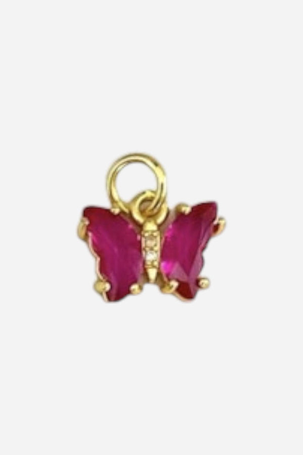 Farrah B Butterfly Charm in Fuchsia