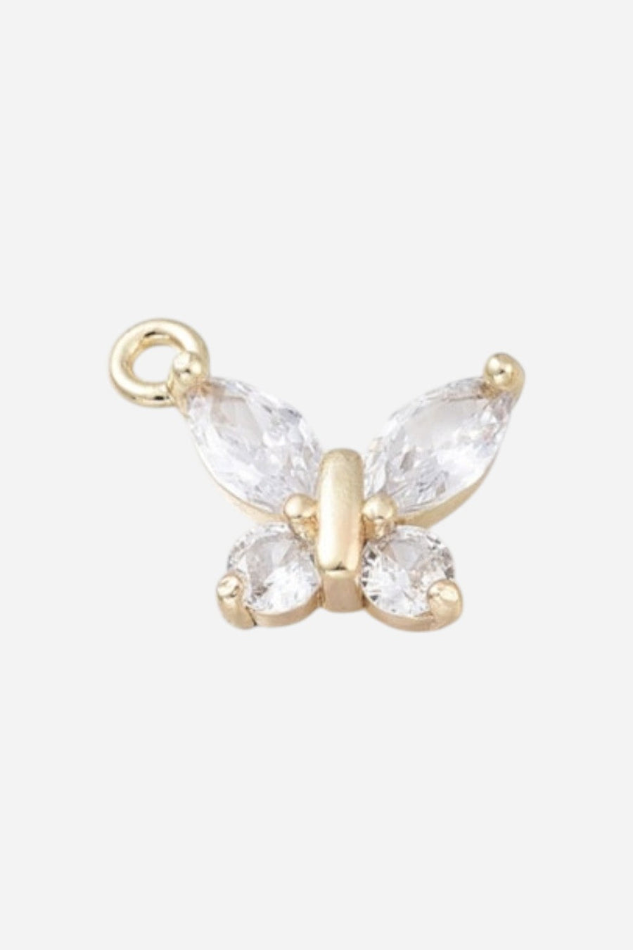 Farrah B Butterfly Clear Charm – back view