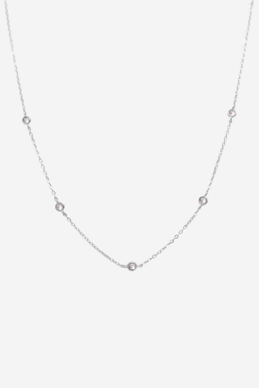 Farrah B Cavalier Necklace in Silver – front view