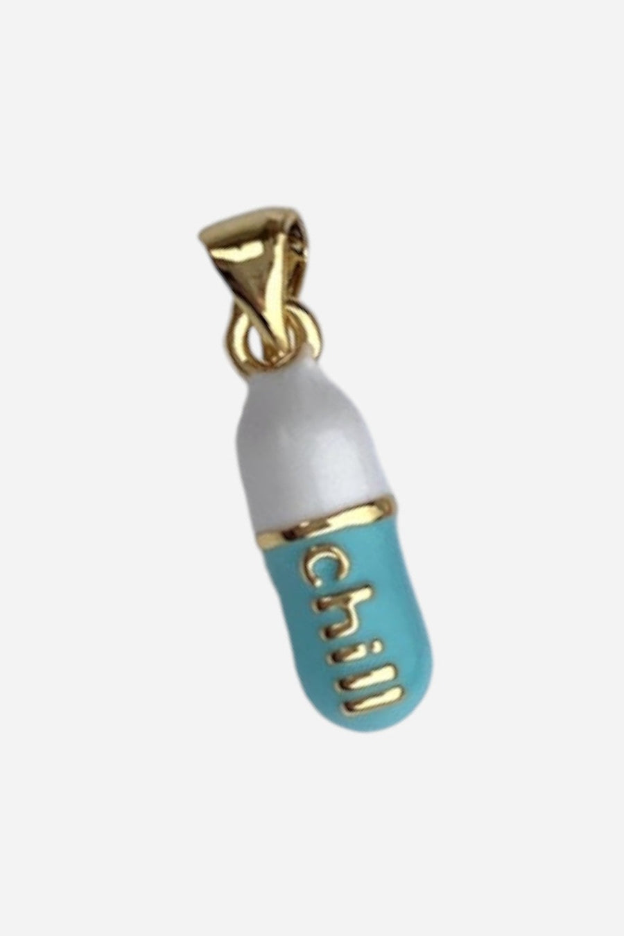Farrah B Chill Pill Charm - Turquoise – front view