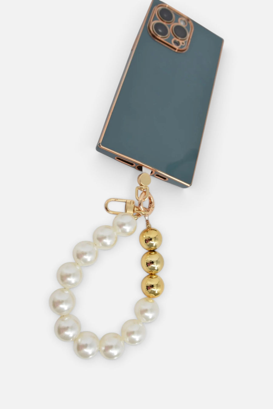Farrah B Classic Phone/Bag Charm in Pearl – front view