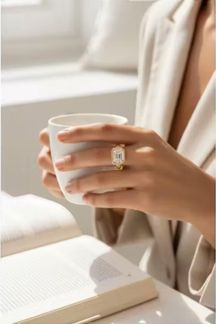Farrah B Clear Intent Ring in Gold – detail