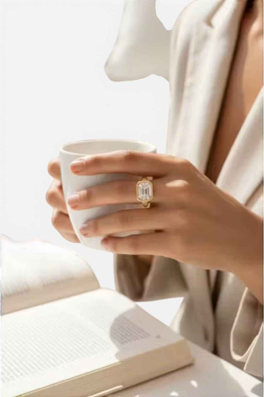 Farrah B Clear Intent Ring in Gold – detail