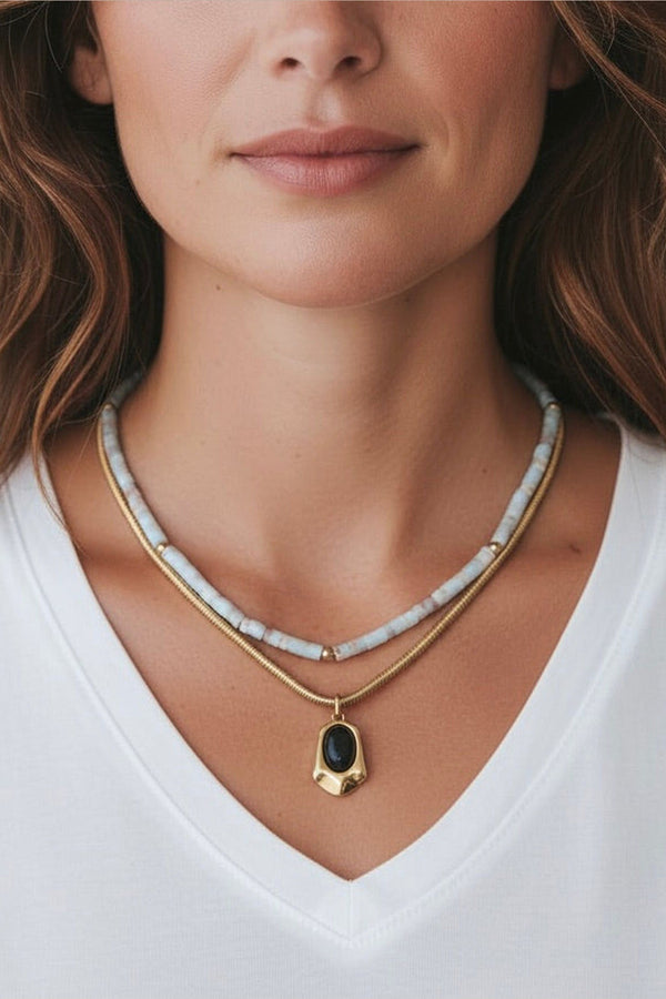 Farrah B Color Me Happy Necklace in Turquoise