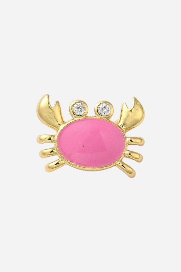 Farrah B Crab Charm - Pink