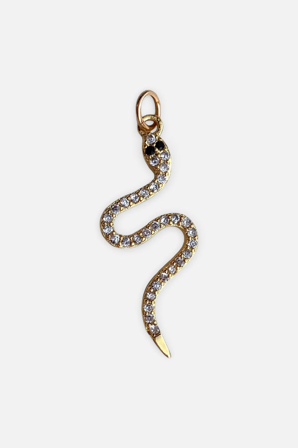 Farrah B Curved Snake Charm Gold