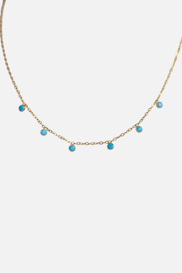 Farrah B Desert Sun Necklace in Turquoise