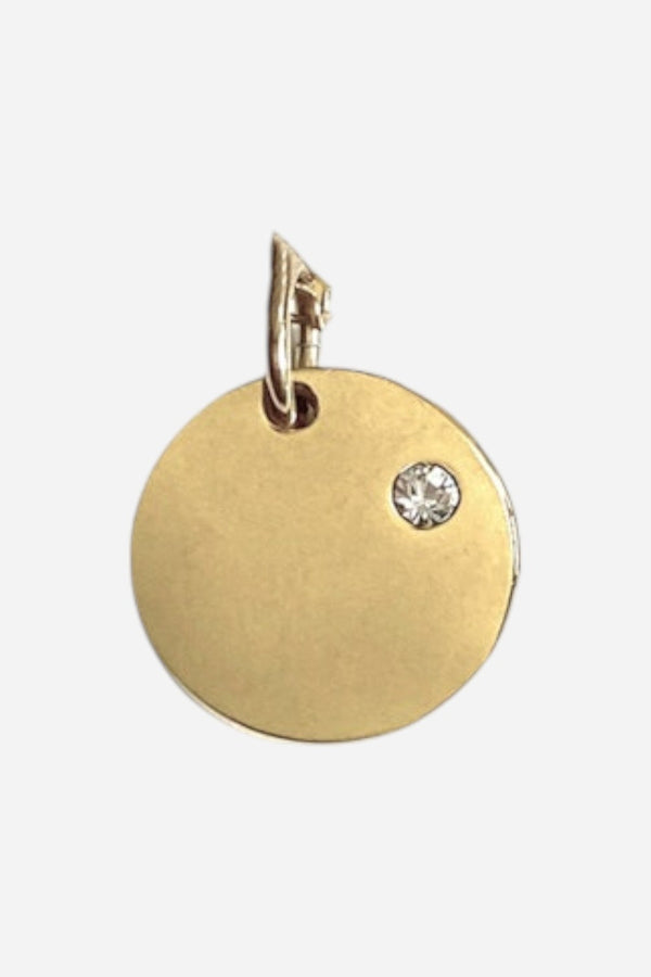 Farrah B Disc Coin Charm - Gold