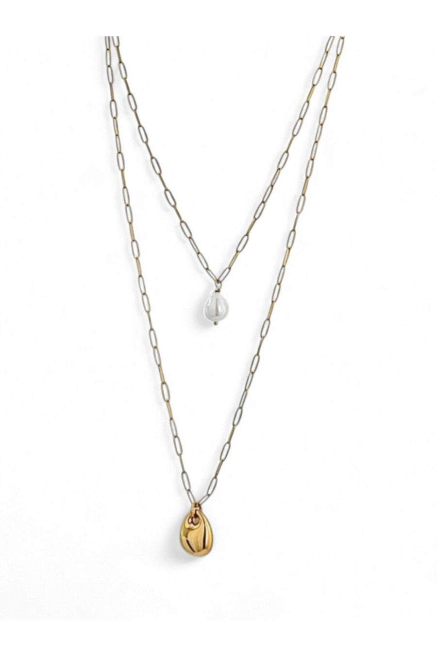 Farrah B Double Down 2 Layer Necklace – front view
