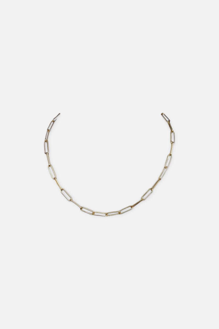 Farrah B Eden Paperclip Chain Necklace in Gold – detail