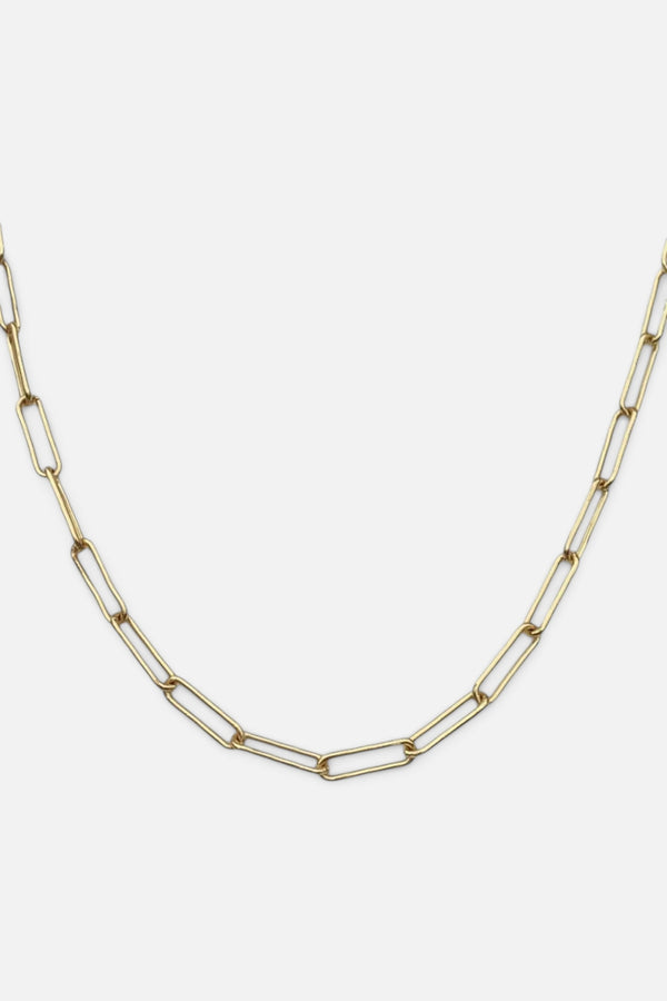 Farrah B Eden Paperclip Chain Necklace in Gold
