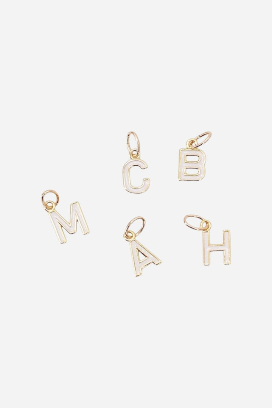 Farrah B Enamel Initial Charm – front view