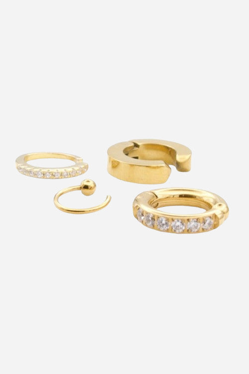 Farrah B Faux Show Ear Cuff Set in Gold