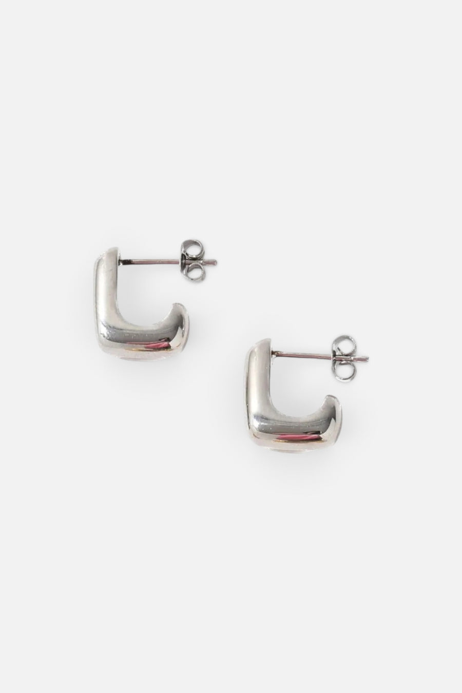 Farrah B Finesse Hoop Earrings in Sterling Silver – front view