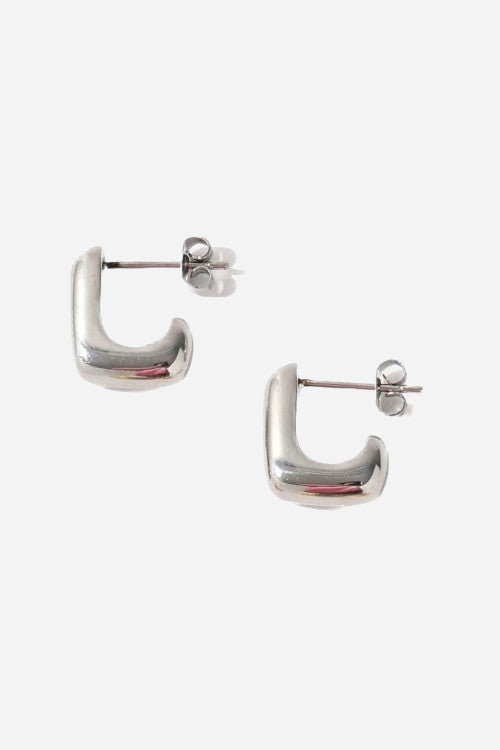 Farrah B Finesse Hoop Earrings in Sterling Silver – front view