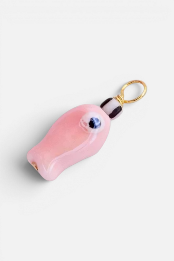 Farrah B Fish Bead Charm in Pink
