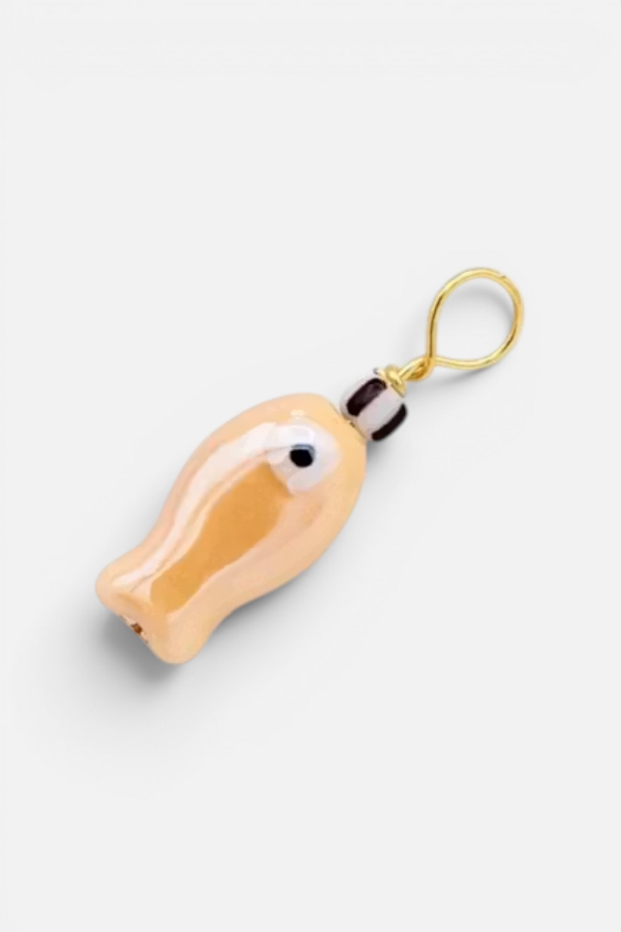 Farrah B Fish Bead Charm in Yellow – front view