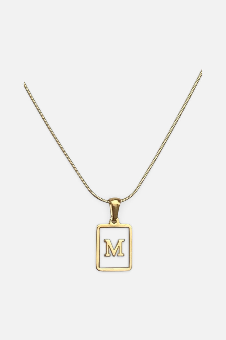 Farrah B Free Agent Initial Letter P in Gold – flat lay