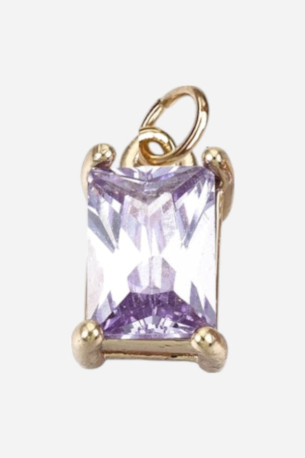 Farrah B Gem Charm - Light Purple