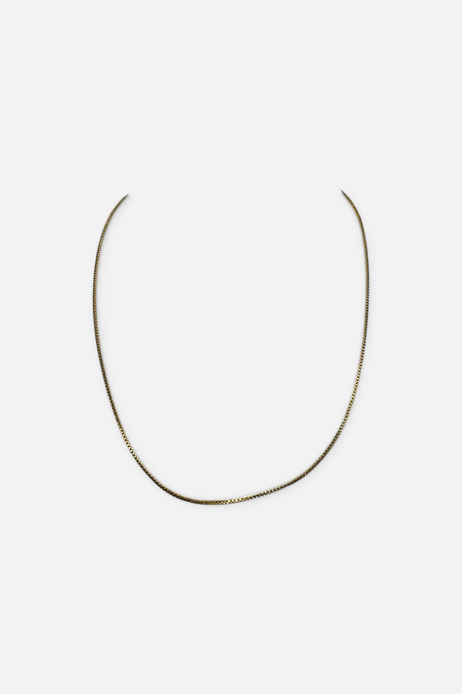 Farrah B Gold Box Chain Necklace – front view