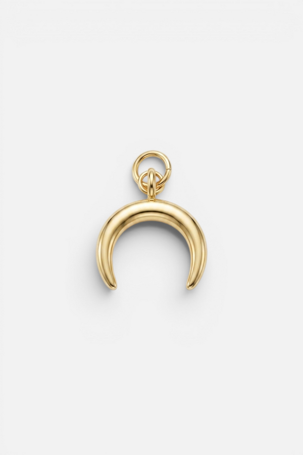 Farrah B Gold Crescent Moon Charm