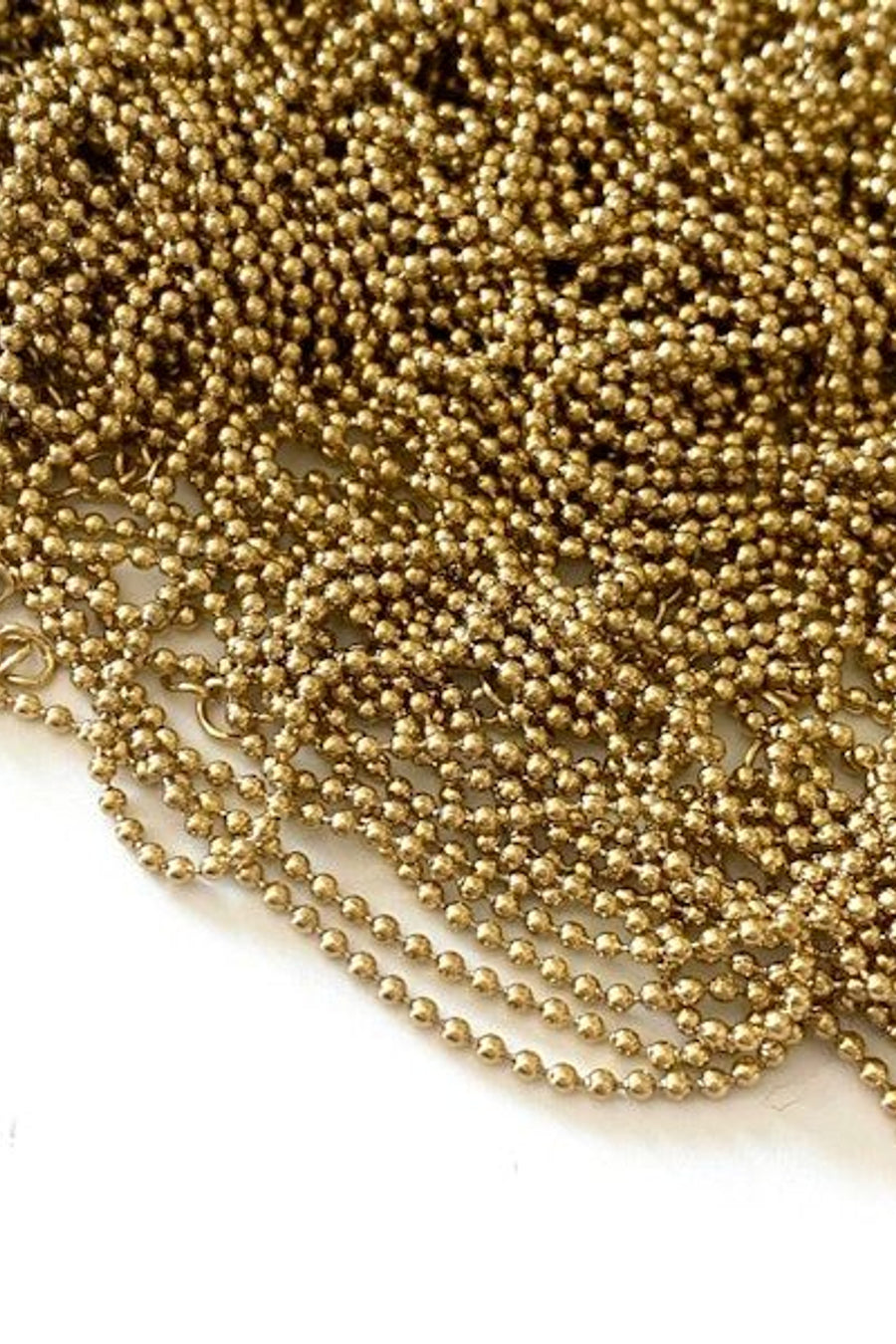 Farrah B Gold Link Ball Chain Necklace – side view