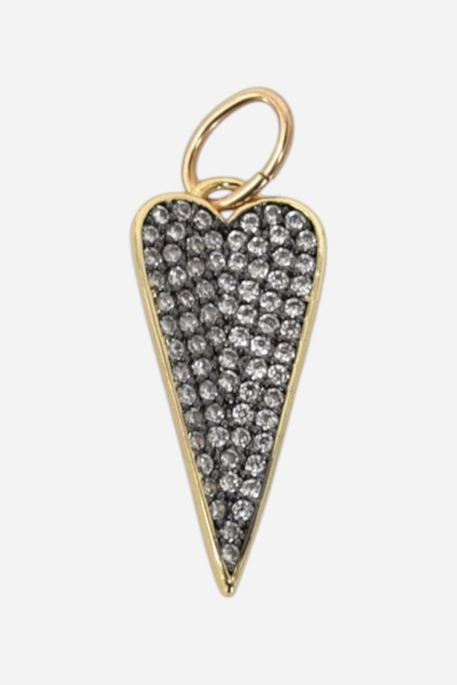Farrah B Gunmetal Heart Charm – front view