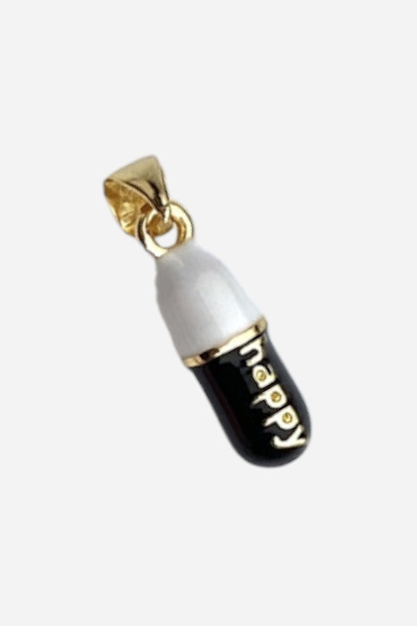 Farrah B Happy Pill Charm - Black