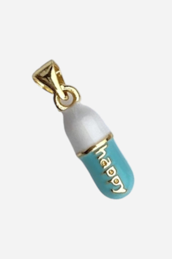 Farrah B Happy Pill Charm - Turquoise