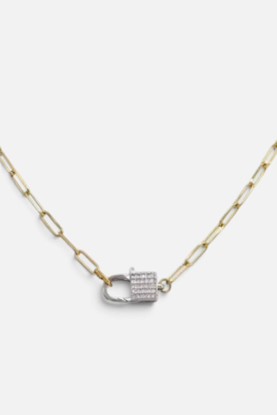 Farrah B Hook Up Necklace in Mixed Metal – front view