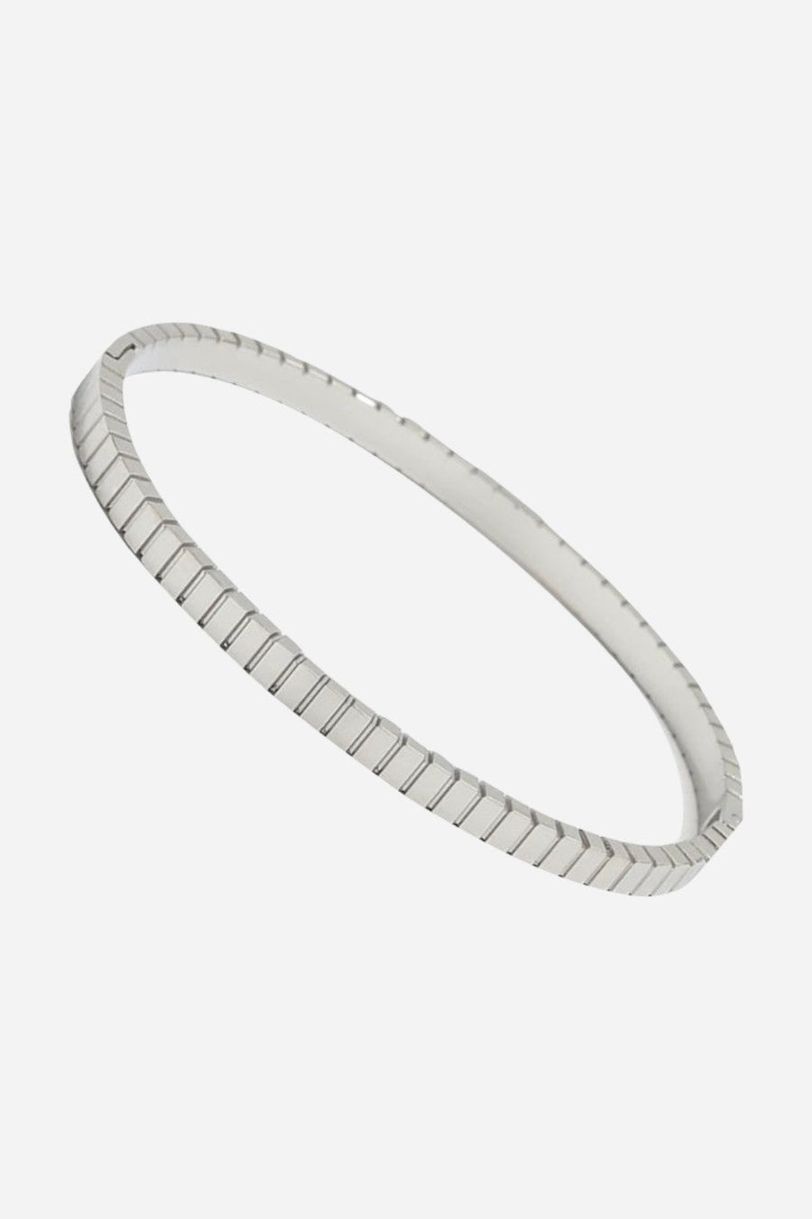 Farrah B In The Groove Bangle Bracelet in Silver – front view