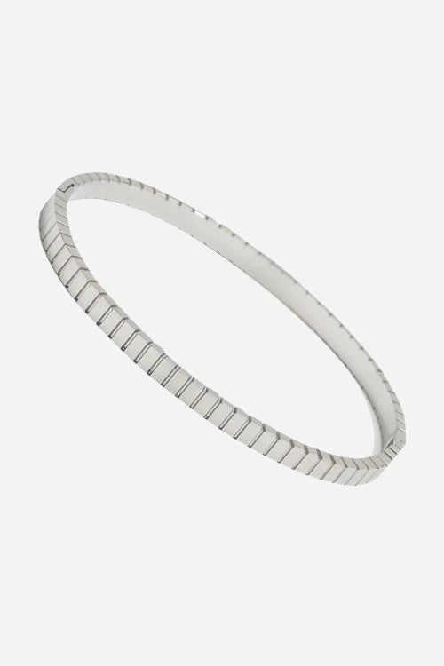 Farrah B In The Groove Bangle Bracelet in Sterling Silver – front view