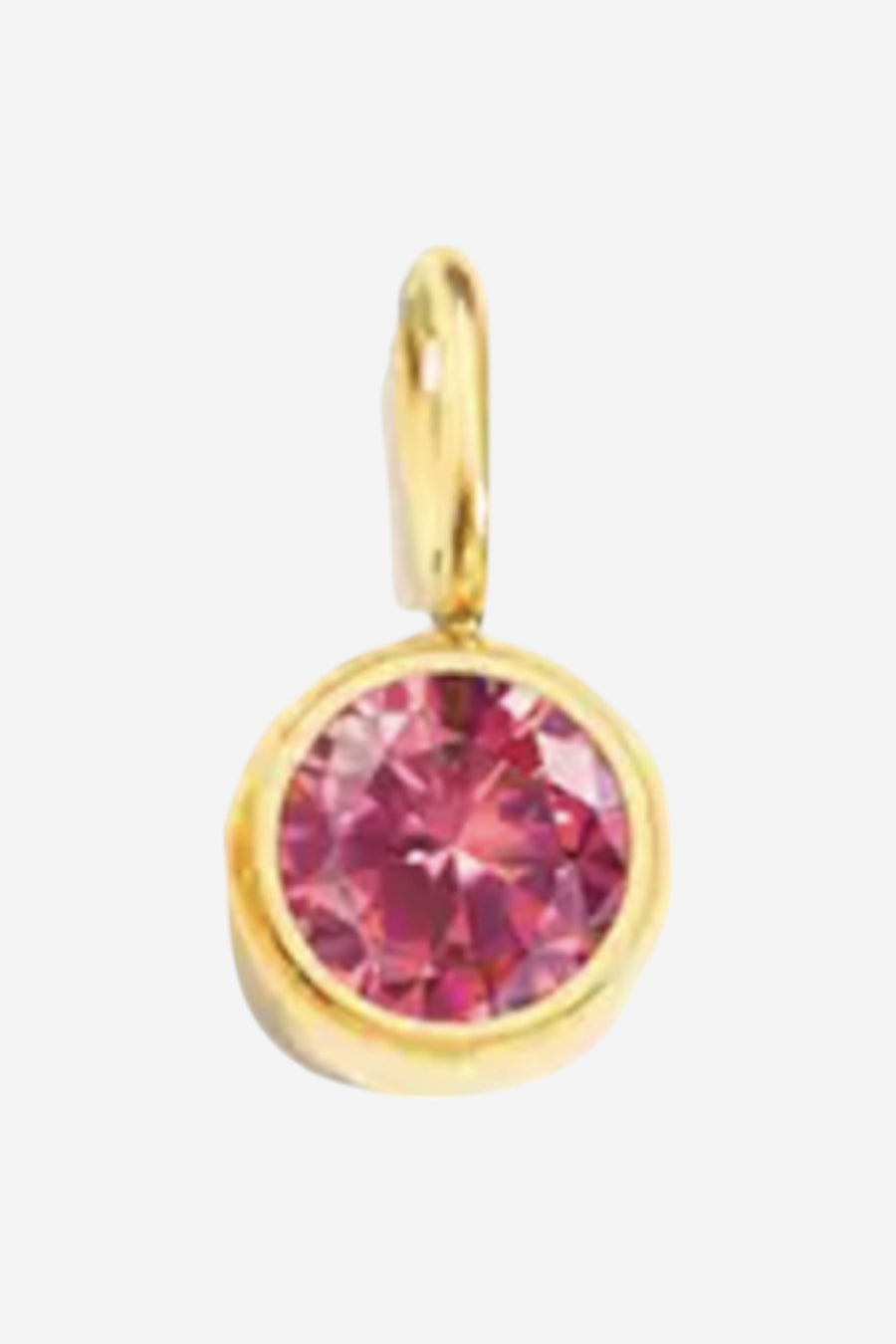 Farrah B Large Gemstone Charm - Rose – front view