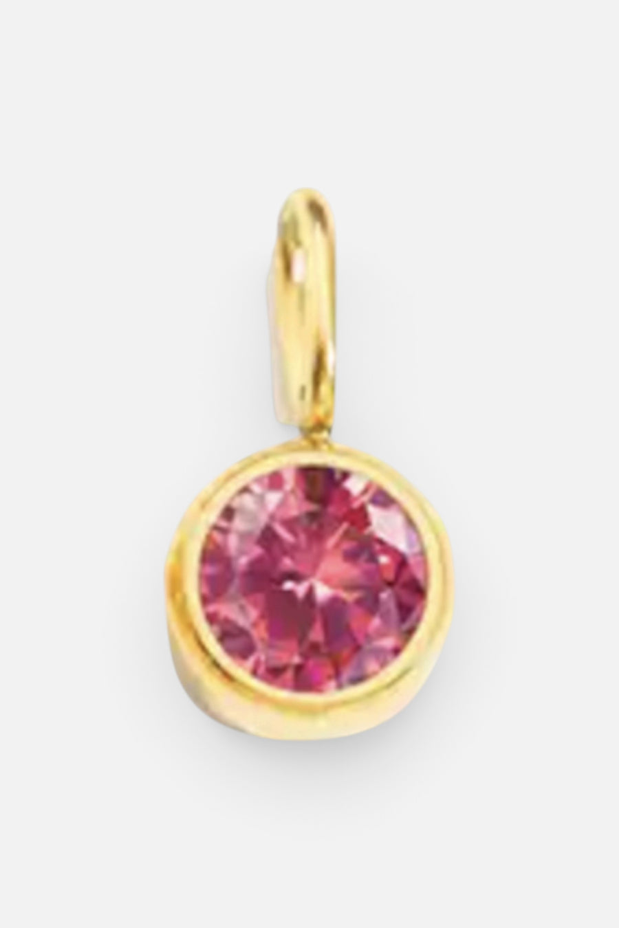 Farrah B Large Gemstone Charm - Rose – front view