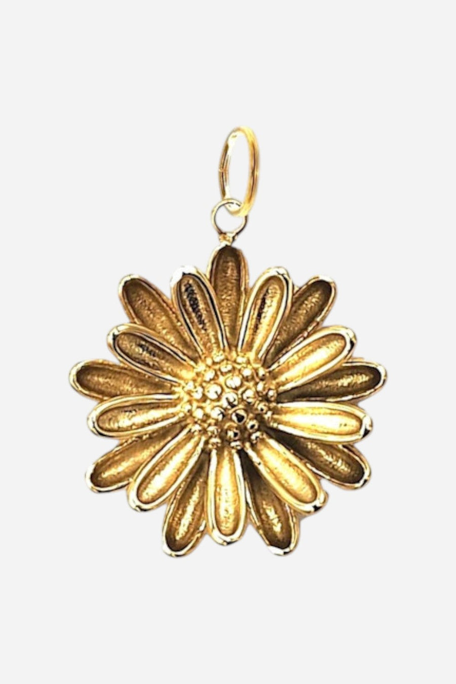 Farrah B Large Gold Flower Charm – front view