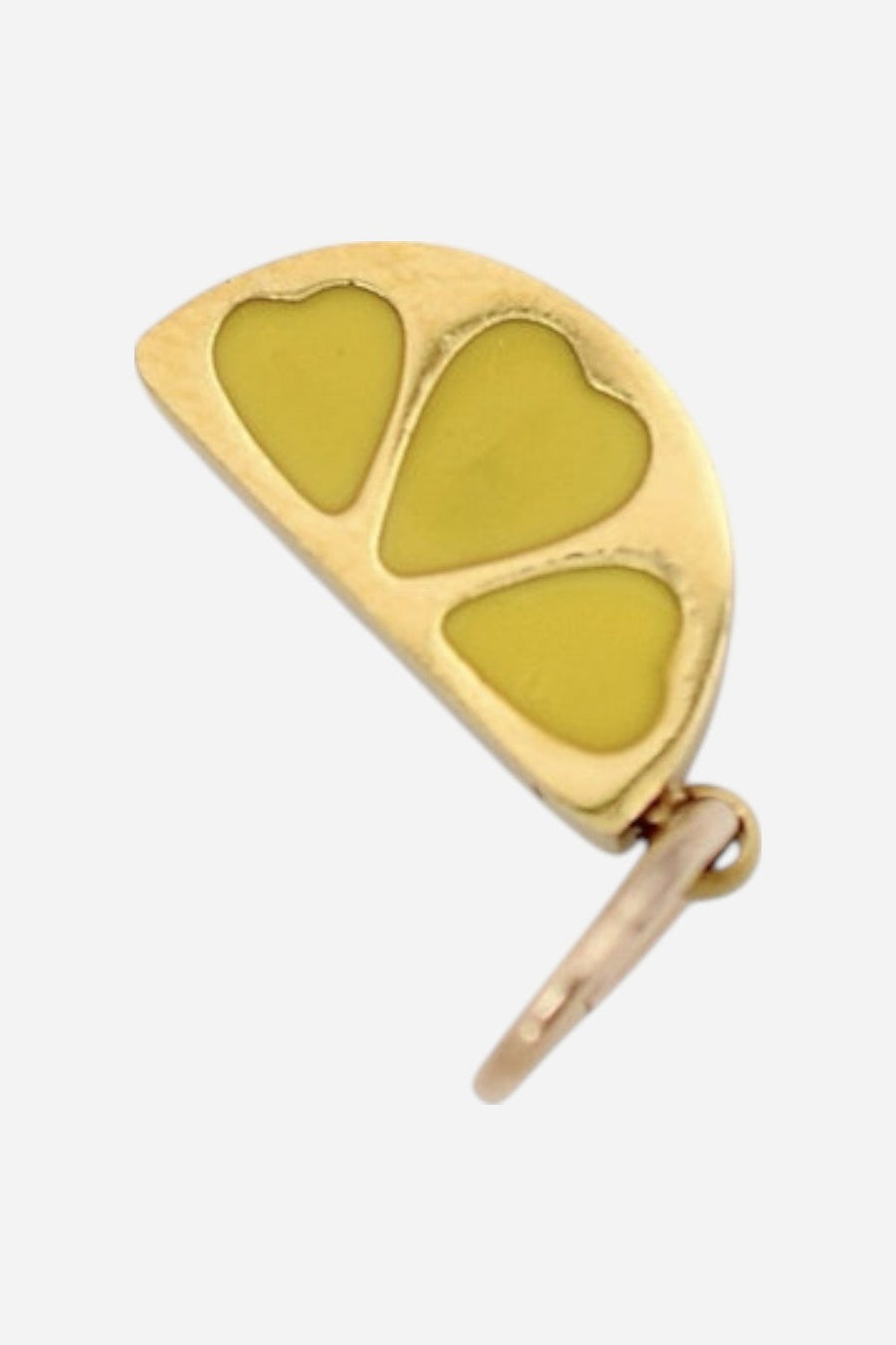Farrah B Lemon Slice Fruit Charm – front view