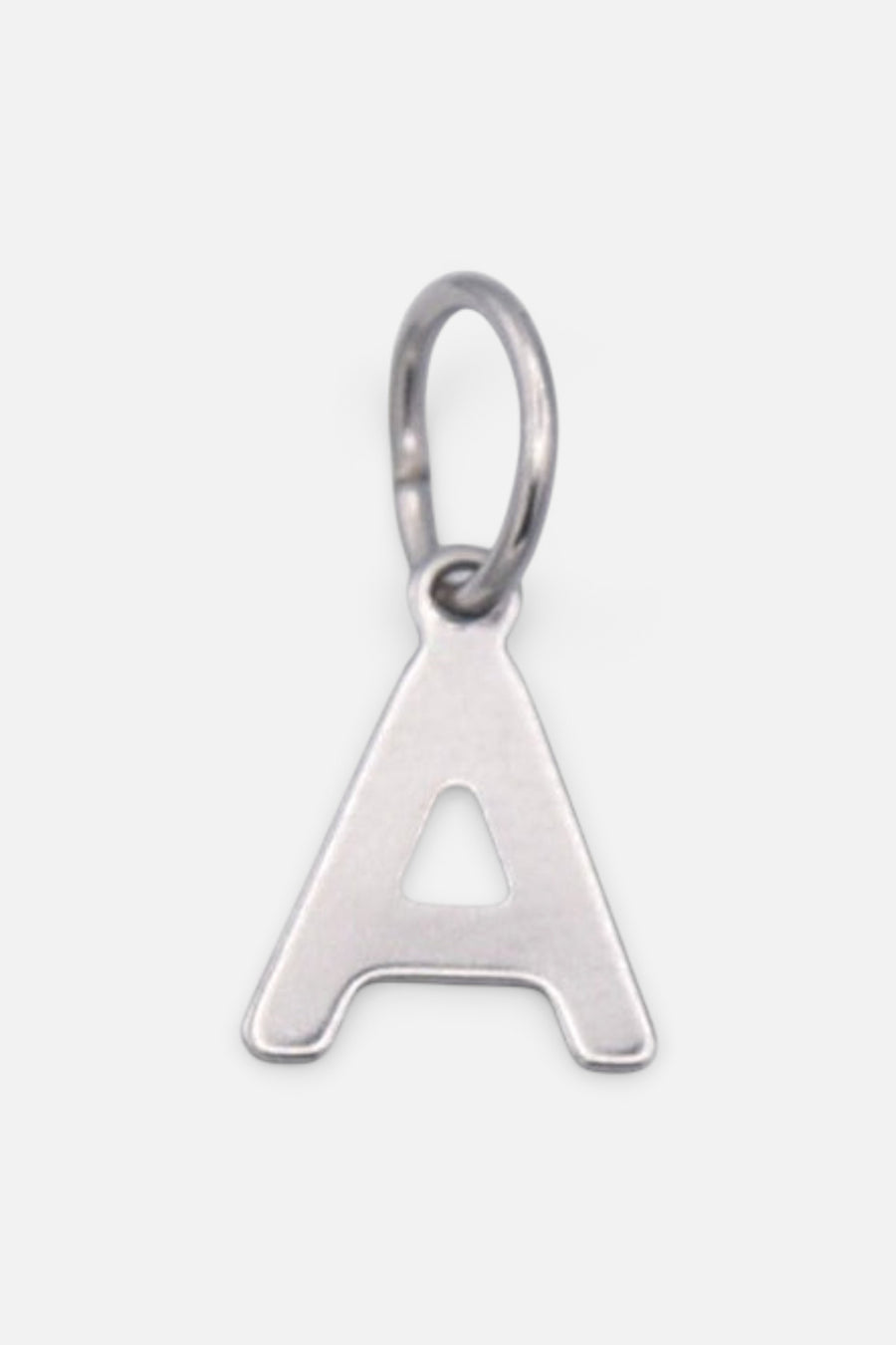 Farrah B Letter Charm in Silver - Letter A – front view